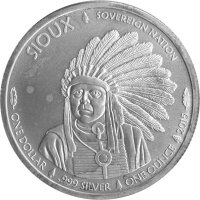 USA 1 Dollar 2015 - Sioux Chief - 1 oz Silber