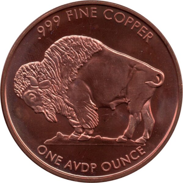 USA Buffalo - 1 AVDP-Unze Kupfer