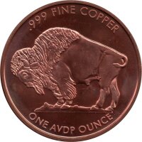 USA Buffalo - 1 AVDP-Unze Kupfer