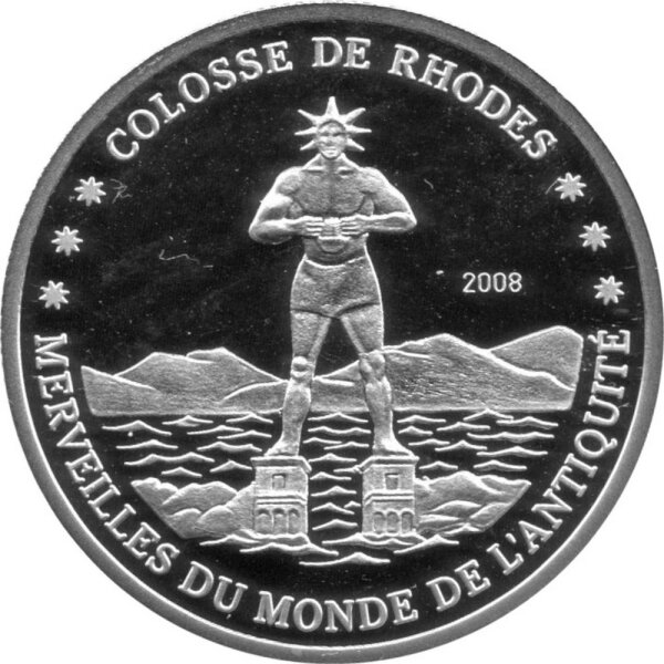 Elfenbeinküste 500 Francs 2008 - Antike Weltwunder "Koloss von Rhodos" - Silber PP