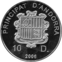 Andorra 10 Diners 2006 - XVIII. Fußball WM 2006 in Deutschland - Silber PP