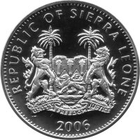 Sierra Leone 10 Dollars 2006 - XVIII. Fußball WM 2006 in Deutschland - Silber PP