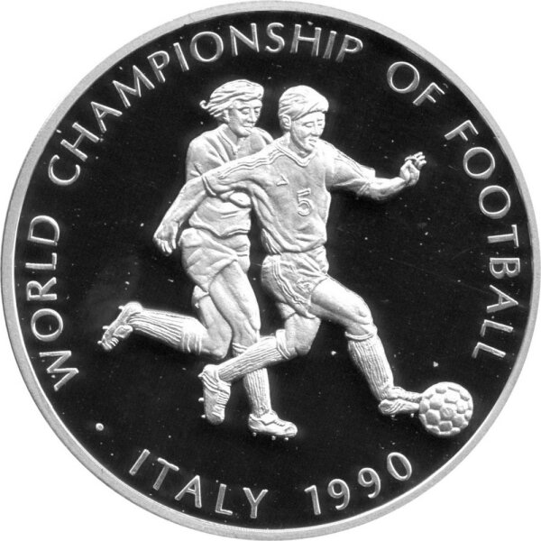 Somalia 250 Shillings 2003 - XIV. Fußball WM 1990 in Italien - Silber PP