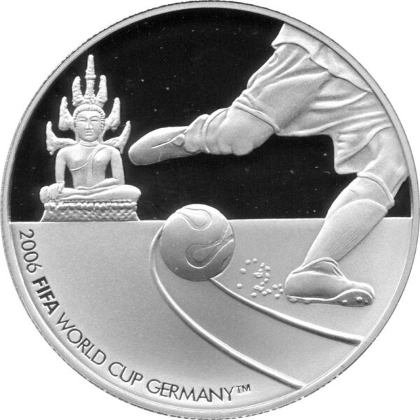 Laos 1.000 Kip 2006 - XVIII. Fußball WM 2006 in Deutschland - Silber PP