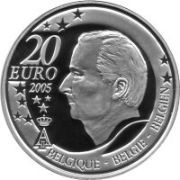 Belgien 20 Euro 2005 - XVIII. Fußball WM 2006 in Deutschland - Silber PP