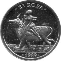 Spanien 1 Ecu 1989 - Die Entführung der Europa - Silber