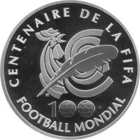 Frankreich 1,5 Euro 2004 - 100 Jahre FIFA - Silber PP