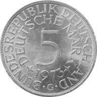 Deutschland 5 DM Kursmünzen 1951 - 1974 625/1000 Silber