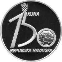 Kroatien 150 Kuna 2006 - XVIII. Fußball WM 2006 in Deutschland "Emblem"- Silber PP