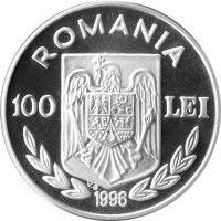 Rumänien 100 Lei 1996 - XXVI. Olympische Sommerspiele 1996 in Atlante "Segeln" - Silber PP