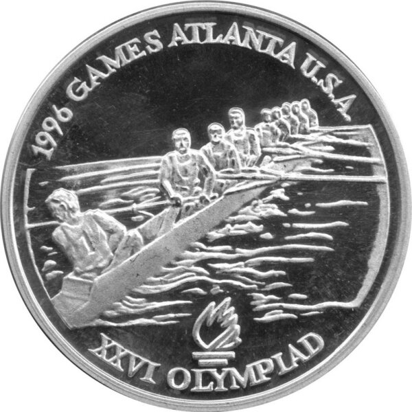 Rumänien 100 Lei 1996 - XXVI. Olympische Sommerspiele 1996 in Atlante "Rudern" - Silber PP