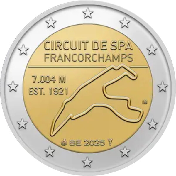 Belgien 2 Euro 2025 Rennstreck Spa-Francorchamps