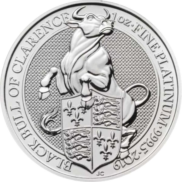 UK The Queen´s Beasts 5. Ausgabe 2019 Black Bull 1 oz Platin