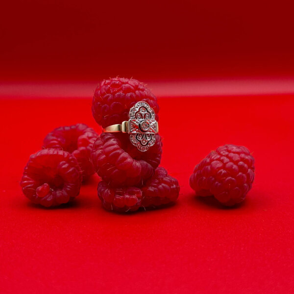 Ring 585/1000 Gold Größe 54 Diamant - Vintage