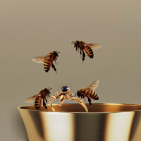Ring "Himmelsbiene" 585/1000 Gold...