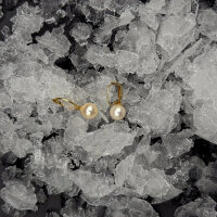 Ohrringe "Ozeanträne" 585/1000 Gold - Vintage