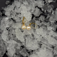 Ohrringe "Ozeanträne" 585/1000 Gold - Vintage