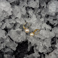 Ohrringe "Ozeanträne" 585/1000 Gold - Vintage