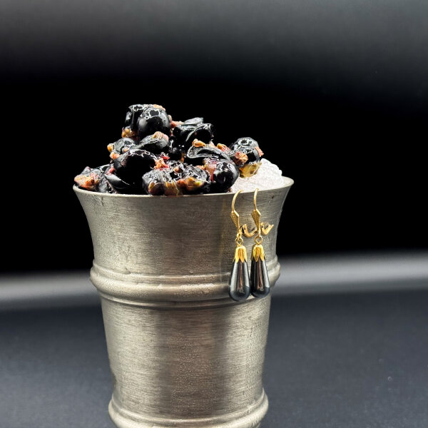 Ohrringe "Beerenfunkel" 333/1000 Gold - Vintage