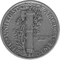 USA 10 Cent 1916 - Mercury Dime - Silber