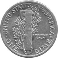 USA 10 Cent 1918 - Mercury Dime - Silber