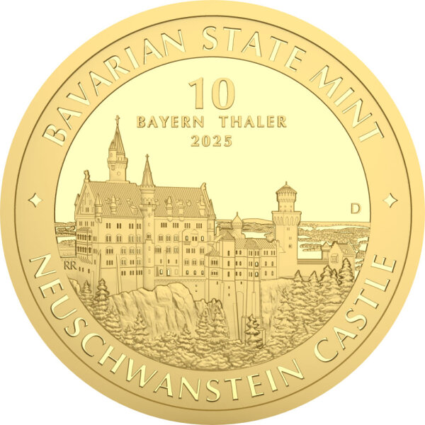 Bayern Thaler 1. Ausgabe Schloss Neuschwanstein 2025 1/10 oz Gold