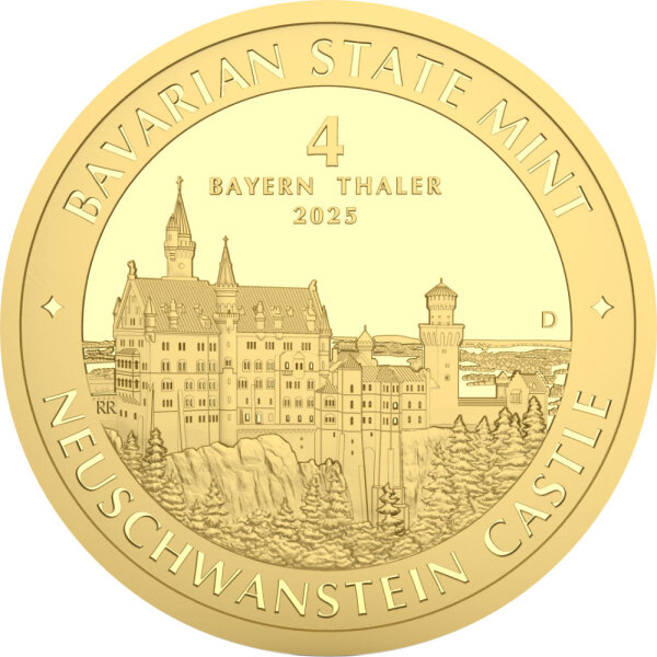 Bayern Thaler 1. Ausgabe Schloss Neuschwanstein 2025 1/25 oz Gold