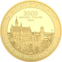 Bayern Thaler 1. Ausgabe Schloss Neuschwanstein 2025 1000 Gramm Gold