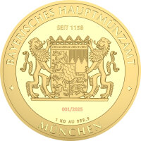 Bayern Thaler 1. Ausgabe Schloss Neuschwanstein 2025 1000 Gramm Gold