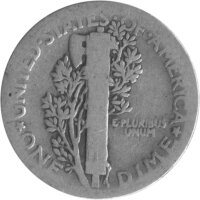 USA 10 Cent 1921 - Mercury Dime - Silber