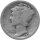 USA 10 Cent 1921 - Mercury Dime - Silber