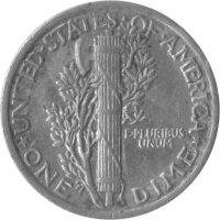 USA 10 Cent 1923 - Mercury Dime - Silber