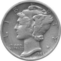 USA 10 Cent 1943 - Mercury Dime - Silber