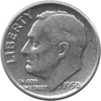USA 10 Cent 1950 - Roosevelt Dime - Silber