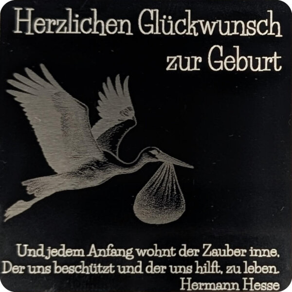 Motiveinleger für: Geschenkbarren Premium - Herzlichen Glückwunsch zur Geburt