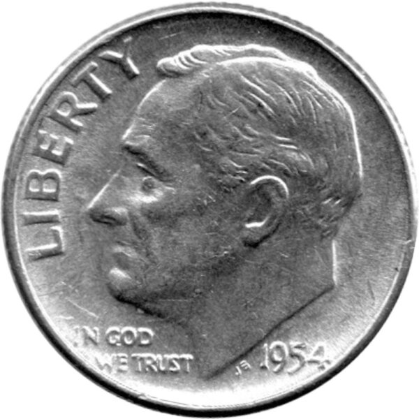 USA 10 Cent 1954 - Roosevelt Dime - Silber