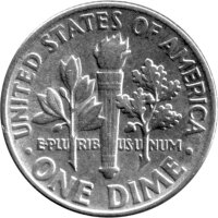 USA 10 Cent 1954 - Roosevelt Dime - Silber