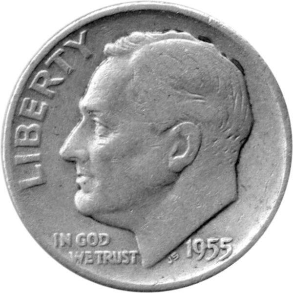 USA 10 Cent 1955 - Roosevelt Dime - Silber