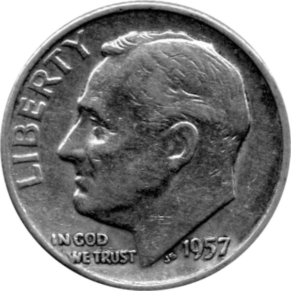USA 10 Cent 1957 - Roosevelt Dime - Silber