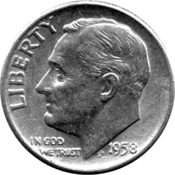 USA 10 Cent 1958 - Roosevelt Dime - Silber