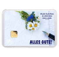 Geschenkbarren "Alles Gute - Füller" 1 Gramm Gold