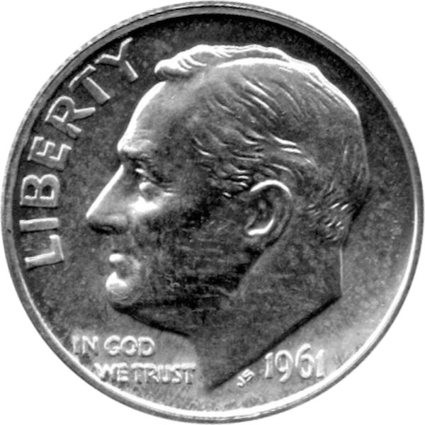 USA 10 Cent 1961 - Roosevelt Dime - Silber