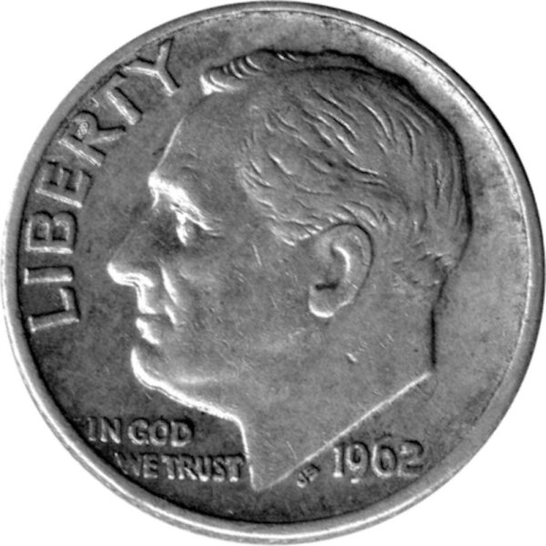 USA 10 Cent 1962 - Roosevelt Dime - Silber