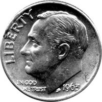 USA 10 Cent 1963 - Roosevelt Dime - Silber