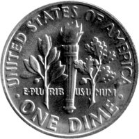 USA 10 Cent 1964 - Roosevelt Dime - Silber