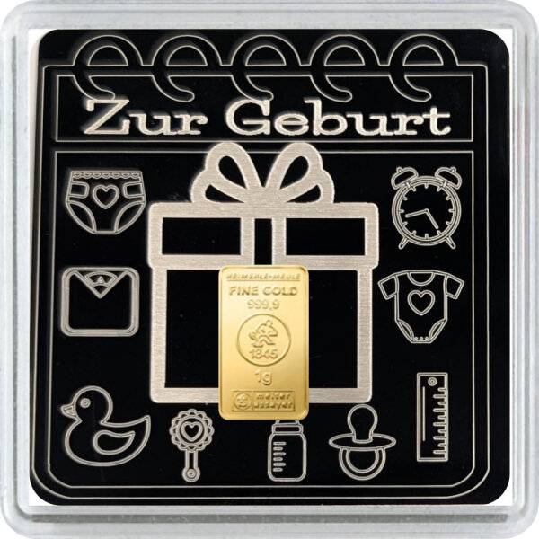 Geschenkbarren Premium - 1 Gramm Goldbarren - Geschenk Zur Geburt