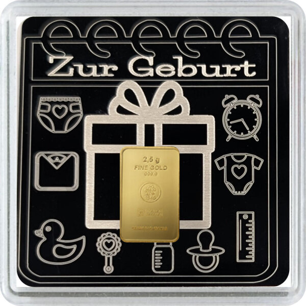 Geschenkbarren Premium - 2,5 Gramm Goldbarren - Geschenk Zur Geburt