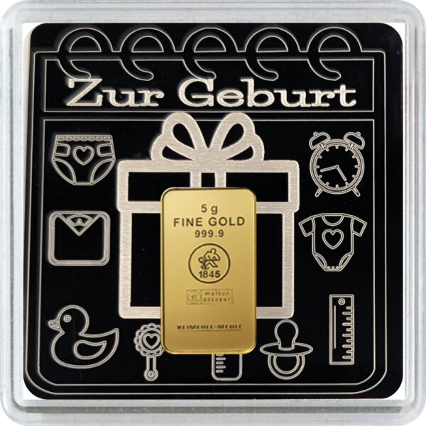 Geschenkbarren Premium - 5 Gramm Goldbarren - Geschenk Zur Geburt