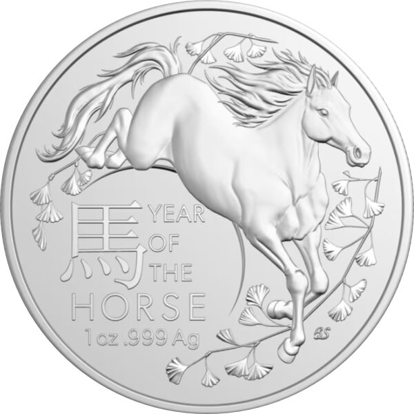 Australien RAM Lunar 2026 7. Ausgabe Jahr des Pferdes 1 oz Silber