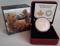 Kanada 20 Dollars 2015 - Grizzlybären "Die Familie"- Silber PP